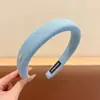 Diadema azul de corona alta modelo 2026 para uso diario, diadema para mujer para lavarse la cara, accesorio para el cabello elegante y sofisticado