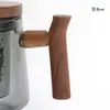 Alça de Vidro para Caneca de Madeira Maciça Personalizada, Xícara de Chá, Caneca, Alça Universal de Madeira de Nogueira, Acessórios para Bule, Logo Personalizável
