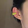Pendientes con clip de oreja de dopamina, coloridos, con esmalte de gota, estilo sencillo, sin orejas, con clip de hueso de oreja, temperamento de nicho, divertidos