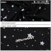 Camiseta de Manga Curta com Estampa de Estrelas por Toda a Peça, Estilo Streetwear Americano, Caimento Solto, Design com Padrão de Estrelas, Camiseta da Marca Tendência para Homens e Mulheres