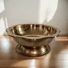 Quemador de Incienso Grande de Acero Inoxidable Boca de Loto Lámpara de Aceite de Metal Dorado Portalamparas para Aceite para Sala de Templo Grande Lámpara de Aceite para 30 Días 40 Días