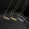 [Personalización Privada] Collar con Colgante de Letra Moderno y Creativo de Acero Inoxidable Electrochapado en Oro de 18 Quilates con Nombre Personalizado