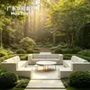 Conjunto completo de sofá modular de concreto área de modelo de escritório de vendas paisagismo assentos parque plataforma de descanso modular feito sob medida