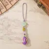Brocado de música cabaça de amendoim trevo de quatro folhas pingente de cordão de celular ornamento estilo chinês diy chaveiro corrente de celular acessórios de brocado de música