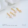 Pingente Banhado a Cobre Ouro 14K Incrustado com Zircônia Estrela de Cinco Pontas Redondo Oval Pequena Gota d'Água Pendente Acessórios para Joias DIY Feitos à Mão