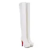 Zapatos de Mujer de Comercio Exterior Nuevas Botas Altas para Otoño e Invierno Botas Sin Pantalones Botas de Acero para Baile de Tubo Botas de Plataforma de Agua con Tacón Alto Grueso AliExpress Daifa