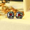 Pendientes de moda transfronterizos de estilo coreano con hebilla de diamante y circonita para mujer, elegantes pendientes de moda con entrega al por mayor en vivo.