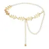 Cadena de cintura de metal elegante transfronteriza, accesorio para mujer, nueva cadena corporal de moda para chicas sexys, cadena de cinturón para vestido