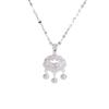 Colar com Pingente de Cadeado Xiangyun Ping An Banhado a Prata Feminino Luxo Leve Estilo Nacional Nicho Corrente Pingente Retrô Moda Design de Alta Qualidade Joia