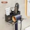 Soporte para Secador de Pelo, Soporte de Almacenamiento para Secador de Pelo de Baño sin Taladro, Estante de Montaje en Pared para Colocar Secador de Pelo
