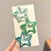 Pinzas de Colores Ovaladas para el Cabello de Niñas, Pinzas BB para Flequillo y Cabello Fino, Pinzas para el Pelo de Bebé Lindas de Cuadros de Gota de Agua