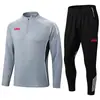 2406 Traje de Entrenamiento de Medio Tiro Placa Ligera Traje para Adultos Placa Ligera Traje de Fútbol Traje de Entrenamiento de Fútbol Traje Deportivo para Competición con Estampado