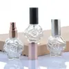 Frasco de Perfume de Rosa de 10ML Bico Metalizado Borrifador para Envasar Perfume Frasco de Amostra Vazio Frasco de Vidro Cosmético