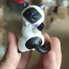 10 lindos gatos mirando hacia atrás y sonriendo, gato volviéndose, gato de dibujos animados, muñeca de paisaje creativo hecha a mano