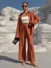 Transfronterizo Europeo y Americano Verano 2026 Nuevo Conjunto Casual de Dos Piezas Holgado con Pantalones de Pierna Ancha Venta al por Mayor