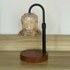 Lámpara de Aromaterapia de Madera de Amazon, Lámpara para Derretir Cera, Calentador de Velas, Lámpara con Portavelas Regulable, Quemador de Aromaterapia para Dormitorio, Lámpara para Derretir Velas
