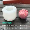 Molde de silicona con forma de flor estéreo, para tartas, pasteles, aromaterapia, velas de yeso, flores de peonía y rosas blancas frías.