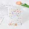 Rosa Nuevo estilo japonés pegatinas de uñas de corazón coloridas Red de flores estrella de cinco puntas lindas populares pegatinas de uñas