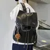 Envío Transfronterizo Estilo Coreano Moda Moderna Mochila de Cuero Suave PU Bolsa Escolar para Estudiantes Bolsa Deportiva Casual para Hombres y Mujeres