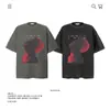 Camisetas de Manga Corta con Estampado de Retrato de Marca Americana de Tendencia, Algodón Puro de Peso Pesado, 250g, para Hombres y Mujeres, Nuevas, Holgadas, Venta al por Mayor Transfronteriza, Tops