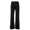 Pantalones Acampanados de Mezclilla Ajustados de Color Sólido Cleanfit para Hombre, Pantalones de Moda Urbana con Parches Desgastados y Pantalones Casuales de Longitud Completa