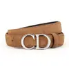Cinturón de Piel Genuina para Mujer Estilo Nuevo 2025 con Hebilla de Letra Cd, Cinturón de Cintura Versátil Casual, Cinturón Decorativo para Jeans, En Stock
