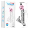 Manga de Diente de Lobo de Cristal Dragón Volador Elefante Volador Control Remoto Inalámbrico Manga Vestible Manga de Vibración Extendida para Uso de Placer Adulto