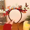 Pinzas para el Cabello de Navidad Diademas Pinzas para Niñas Fiesta Ambiente de Adulto Diademas Lindas Pinzas para el Cabello de Cuernos Accesorios