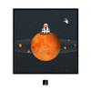 Astronauta Dibujo Animado Nórdico Creativo Pintura Decorativa para Sala de Estar Astronauta Estudio Espacio Niño Habitación Infantil Pintura Colgante Moderna