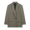 Comercio Exterior Otoño 2024 Nuevo Estilo Europeo y Americano Moda Femenina Holgado Blazer de Doble Botonadura a la Moda 2753222