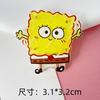 Bonita horquilla de Bob Esponja con flequillo roto para bebé (2022), nueva celebridad de Internet, accesorio para la cabeza para niña con clip lateral.