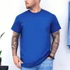 [Camiseta de Algodón Talla Europea] Nueva Camiseta Cultural de Estilo Europeo y Americano de Peso Pesado, Cuello Redondo, Color Liso, para Hombres y Mujeres, Camiseta Casual de Manga Corta, Verde Militar