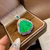 Colgante de Buda de calcedonia verde hielo natural, bañado en plata, incrustado con ágata verde sol de alta transparencia, colgante de collar de Buda Maitreya, jade