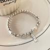 Pulsera de plata rota irregular, nueva marca sin importar la tarjeta de la suerte, cuentas de la suerte, nuevo diseño de nicho retro de estilo chino