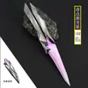 Varorante Juego Entorno Singularidad Cuchillo Mariposa Agitar Cuchillo tamaño pequeño 22cm Modelo de Metal Arma Juguete Adornos