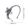 Tiara de Cristal Borboleta de Alto Padrão Estilo Fada com Elegante Design de Folha Bordada, Adequada para Uso Diário, Estilosa e Luxuosa