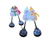 Venta Directa de Fábrica de Luces Solares de Muñeco de Nieve de Colores con Sombreros para Decoración Exterior Navideña de Jardín y Patio