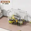 Caixa de Armazenamento Doméstica de Grande Capacidade, Bolsa Dupla Camada, Caixa de Armazenamento para Lanches e Diversos, Caixa de Armazenamento para Peças de Ferramentas Manuais com Tampa