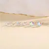 Brincos de Tarraxa com Diamantes Coloridos em Prata de Lei S925 para Mulheres, Incrustados com Zircônia, Simples e Modernos, Brincos Elegantes e Luxuosos