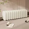Banco de Zapatos para el Hogar Taburete de Mesita de Noche para Dormitorio Taburete de Sofá de Lujo Ligero Taburete Largo para Recibidor Vestidor Silla Larga para Tienda de Ropa
