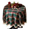 Amazon Nova Toalha de Mesa Americana Redonda Estilo Britânico Tecido para Mesa de Café da Manhã em Casa Natal Clássico Simples