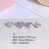 Aço titânio 316L banhado a ouro cobre micro-cravejado piercing para cartilagem da orelha coração amor lábio zircônia rosa brincos studs piercing para cartilagem da orelha