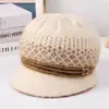 Moda de invierno gorro de lana grueso y cálido con forro polar para ancianos para mujeres, mamá, sombrero para mediana edad y ancianos