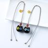 Colgante de cadena para bolso con diseño de gato de la suerte de ébano, personalizado y creativo, para colgar en el coche, bonita joyería para hombres y mujeres.