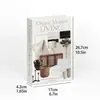 Decoração de livro falso minimalista nórdico na cor café para decoração de casa, modelo de livro falso para casas modelo e decoração de hotel, caixa modelo de livro
