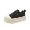 Zapatos casuales de suela gruesa para mujer con suelas suaves, diseño de cordones, modernos y versátiles, estilo coreano, ligeros, nuevos para otoño de 2026, adecuados para mujeres menudas