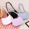 Bolso Pequeño Popular Transfronterizo para Mujer 2025 Nuevo Color Sólido Simple Bolso de Axila Bolso Coreano de Nicho para Mujer Bolso de Hombro Estilo Extranjero