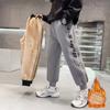 Pantalones para niño con forro polar para invierno, pantalones deportivos casuales 2024 nuevos, pantalones de sudadera de lana de cordero integrada para niños grandes