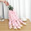 Decoración de Boda Flor de Glicina Simulada Orquídea Tailandesa Colgante de Pared Flor de Frijol Simulada Encriptada Flor de Plástico Enredadera Colgante Morado
