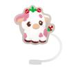 Tapa de Silicona con LED Intermitente de Dibujos Animados para Popote, Tapón para Popote, Tapa Decorativa para Taza de Té, Accesorios de Cubierta para Popote, Más Vendido Transfronterizo